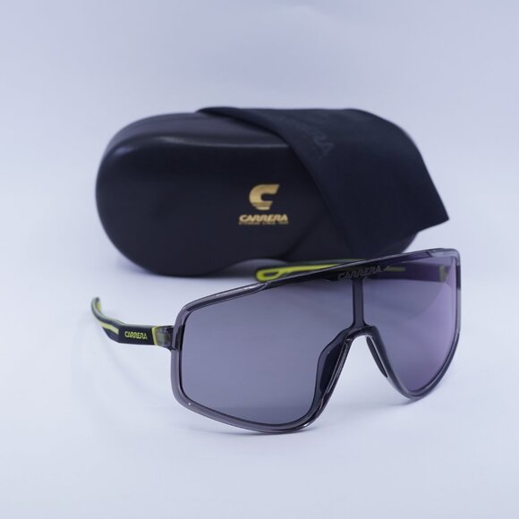 CARRERA 4017/S 0XYO MT Shield Sunglasses - Light Grey/Yellow/Green Mirror - Picture 4 of 9